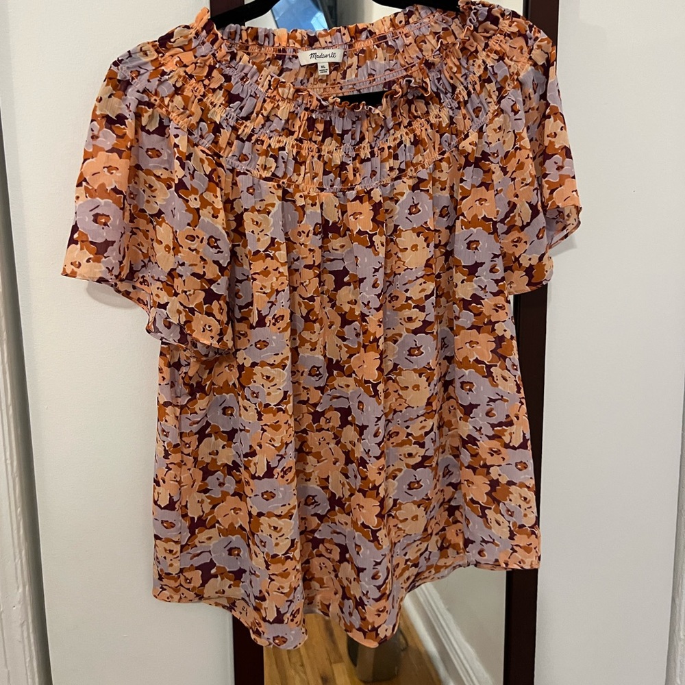 Madewell floral blouse XL